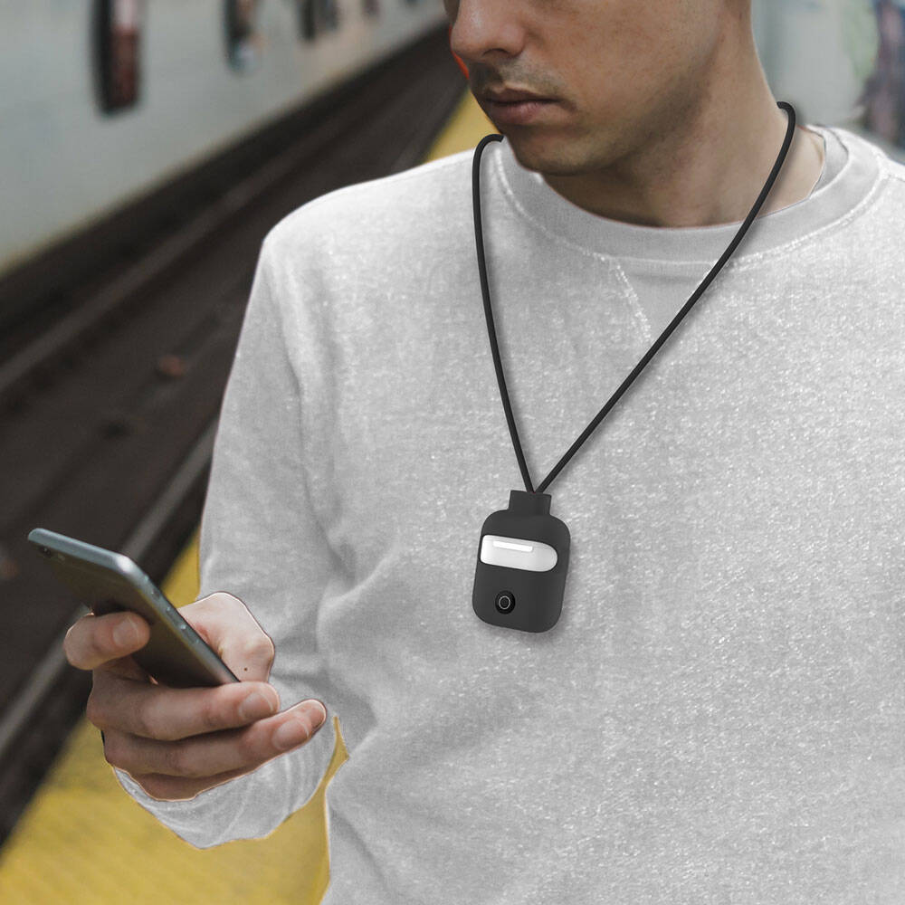 Apple Airpods 2. Nesil Kılıf Boyun Askılı Jelly Bean Tasarımlı Kablosuz Şarj Özellikli Lisanslı Switcheasy ColorBuddy Kapak - Görsel 4