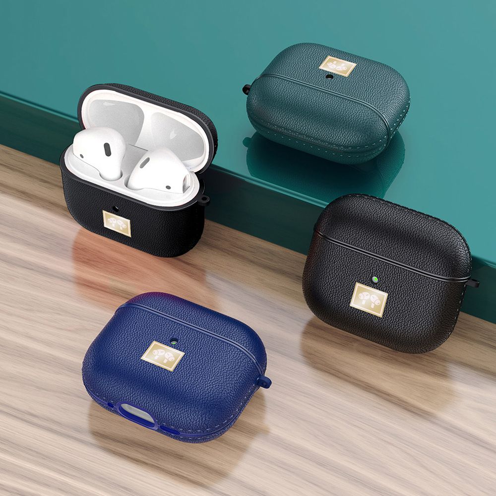 Apple Airpods 4 Kılıf Deri Görünümlü Askı Aparatlı Wlons Kılıf