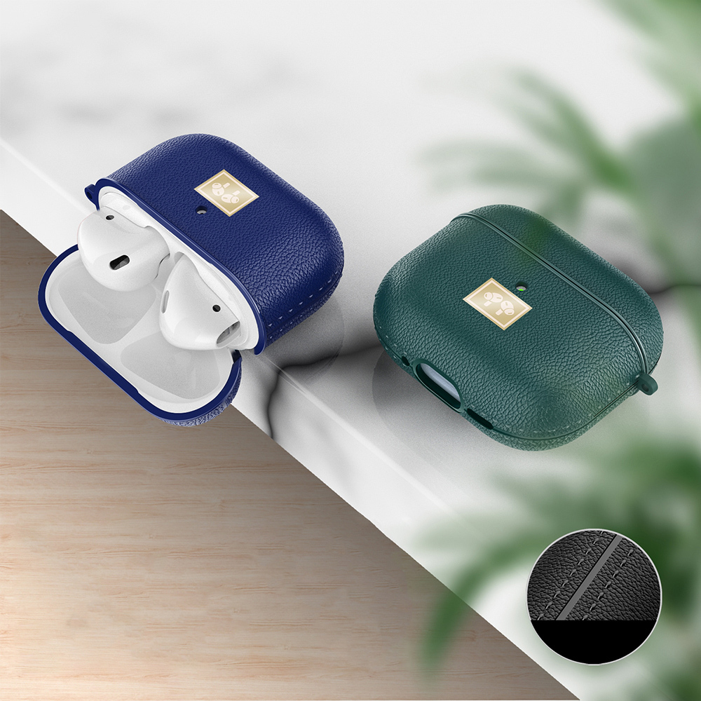 Apple Airpods 4 Kılıf Deri Görünümlü Askı Aparatlı Wlons Kılıf
