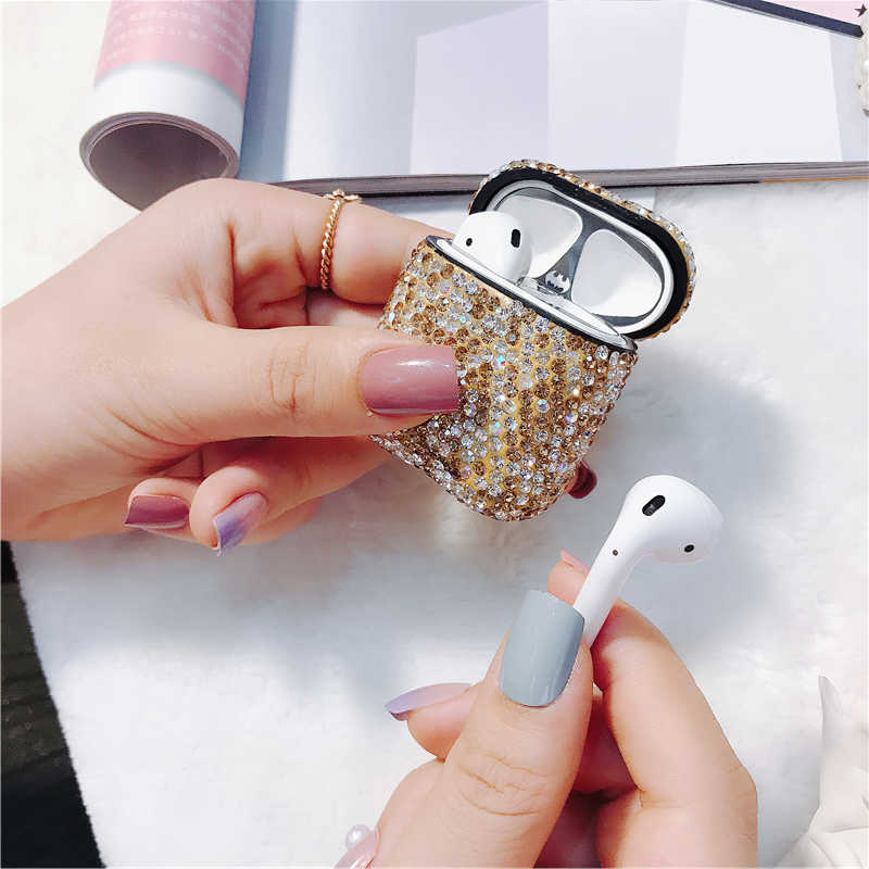 Apple Airpods Kılıf Zore Diamond Silikon - Görsel 2