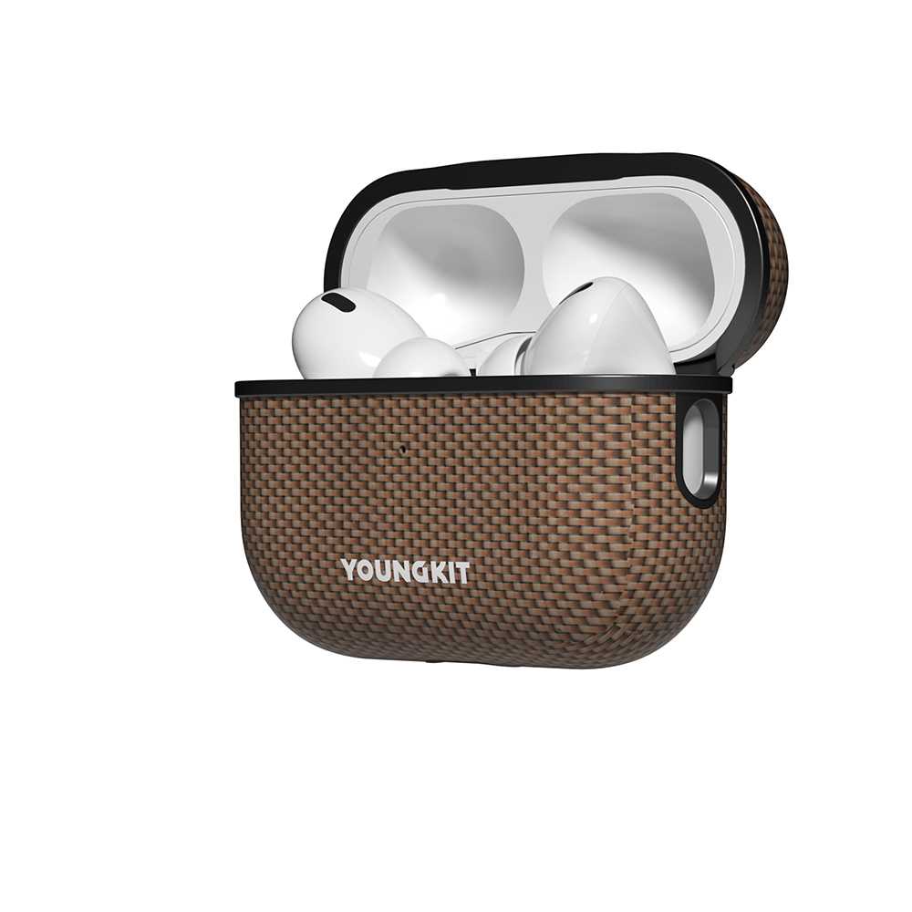 Apple Airpods Pro 2 Kılıf M-safe Şarj Özellikli Aramid Fiber Youngkit 1500D Kevlar Extreme Wing Serisi Kapak
