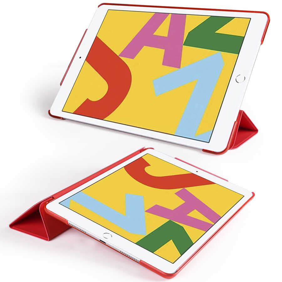 Apple iPad 10.2 2021 (9.Nesil) Zore Smart Cover Standlı 1-1 Kılıf - Görsel 5