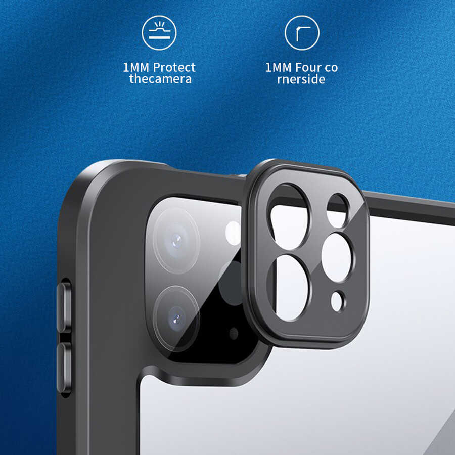 Apple iPad 10.2 (8.Nesil) Kılıf Zore Nort Arkası Şeffaf Standlı Kılıf - Görsel 12