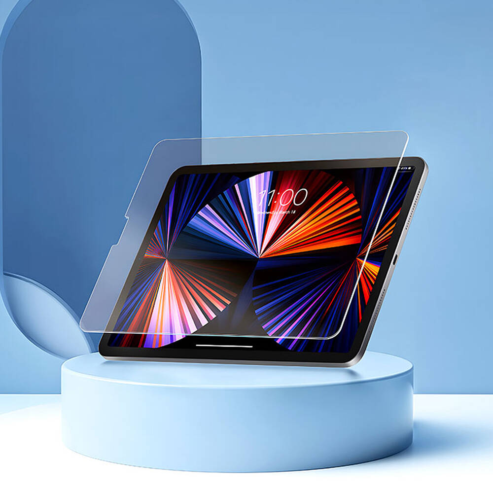Apple iPad 10.2 (8.Nesil) Wiwu Wi-GQ002 iVista 5 Katmanlı Temperli Cam Ekran Koruyucu + Kolay Uygulama Aparatı - Görsel 4