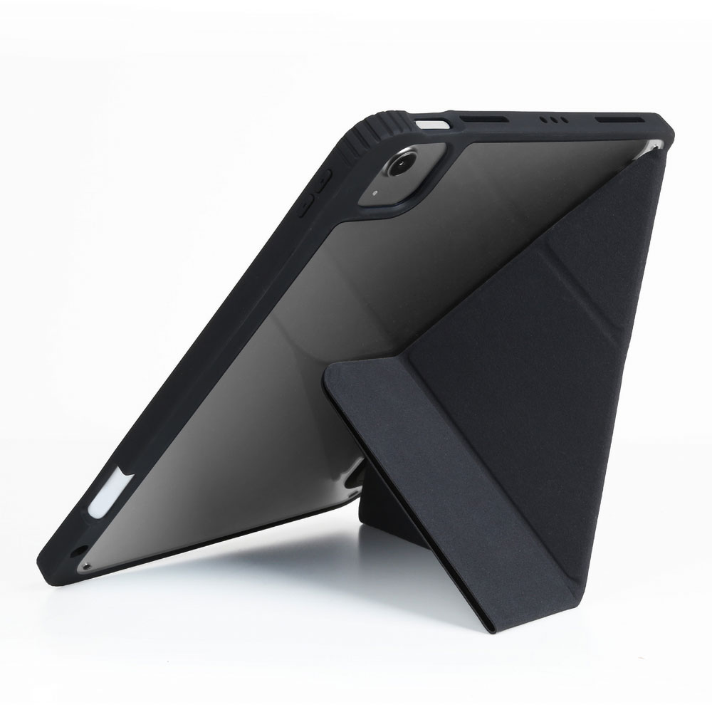 Apple iPad Air 10.9 2022 (5.Nesil) Kılıf SkinArma 360 Tam Koruma Airbagli Arkası Şeffaf Standlı Shingoki Kılıf - Görsel 4