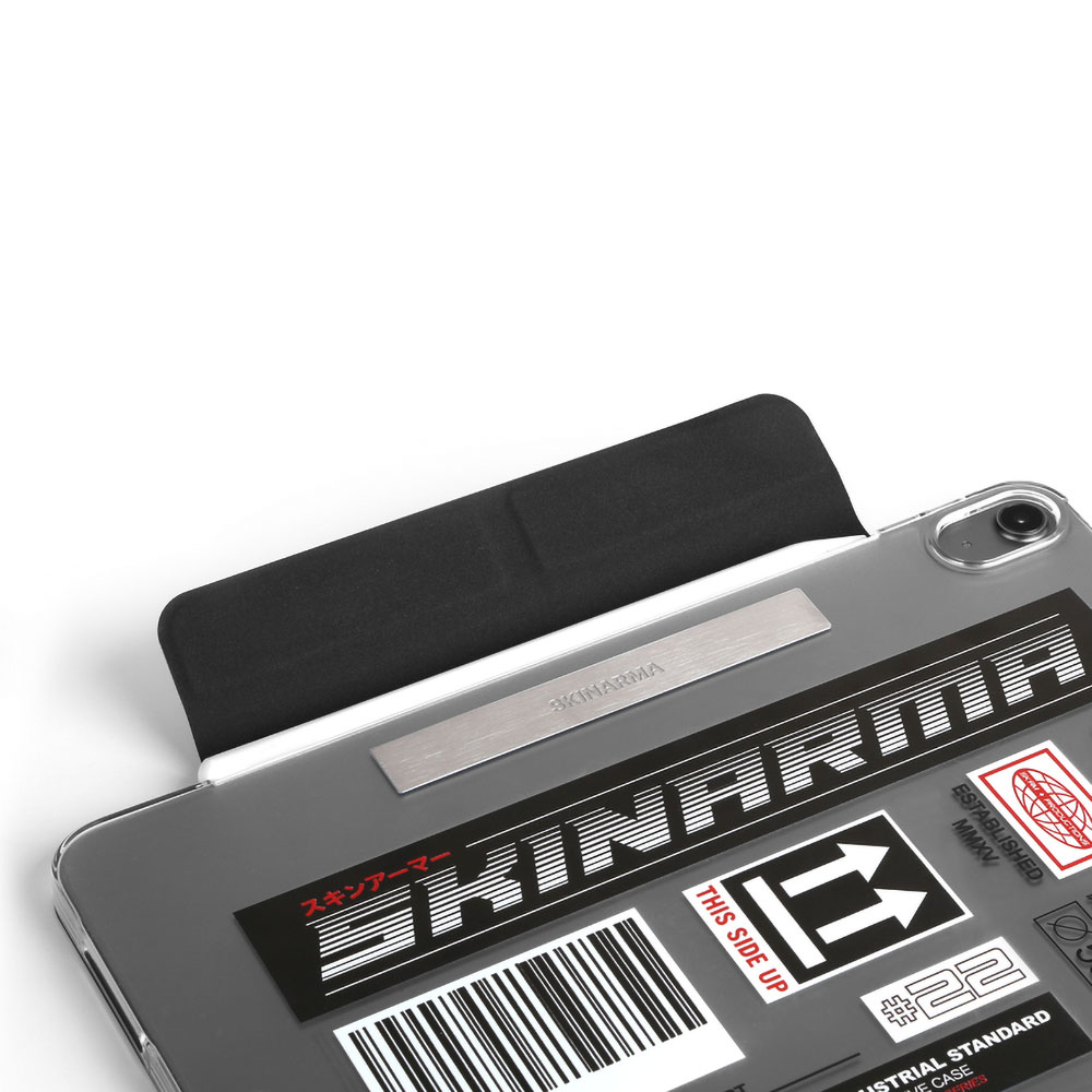 Apple iPad Air 10.9 2022 (5.Nesil) Kılıf SkinArma Sticker Tasarımlı Kalemlikli Arkası Şeffaf Standlı Magnetik Taito Kılıf - Görsel 4