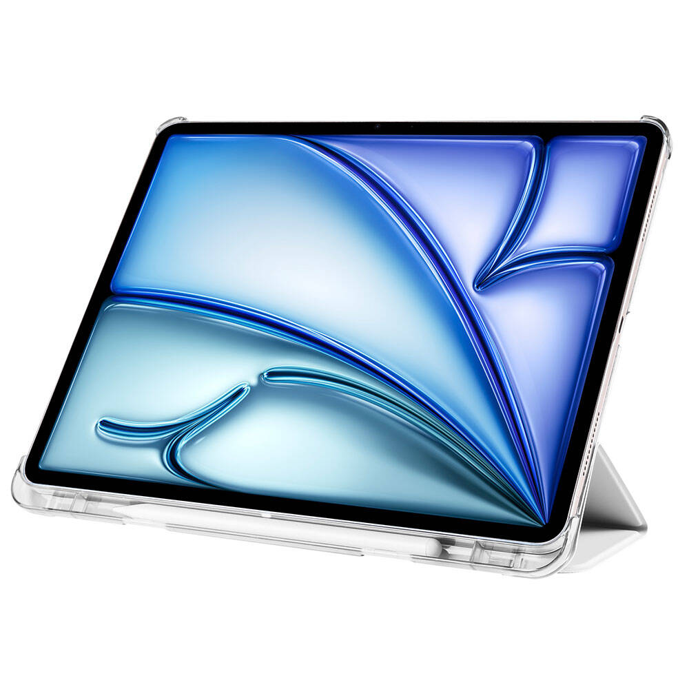 Apple iPad Air 10.9 2022 (5.Nesil) Zore Smart Cover Kalem Bölmeli Standlı 1-1 Kılıf - Görsel 8