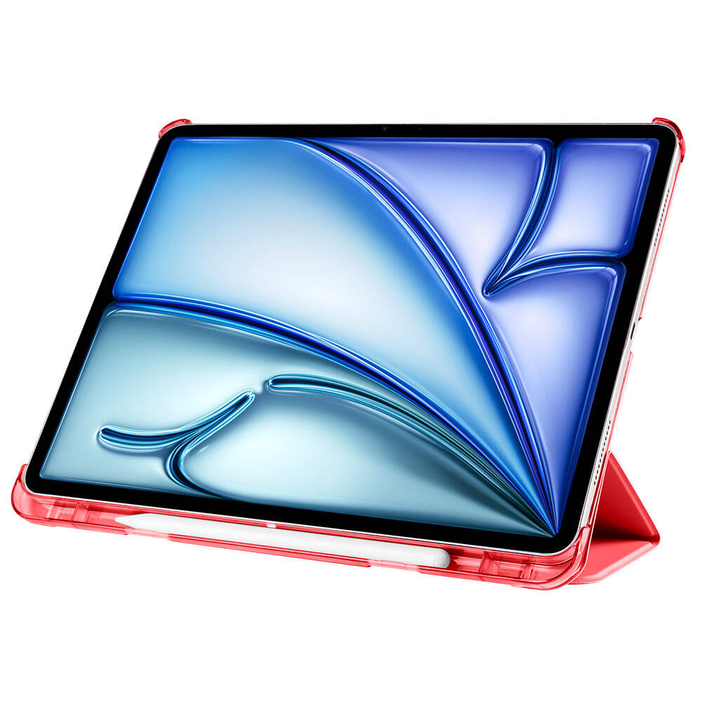 Apple iPad Air 10.9 2022 (5.Nesil) Zore Smart Cover Kalem Bölmeli Standlı 1-1 Kılıf - Görsel 5