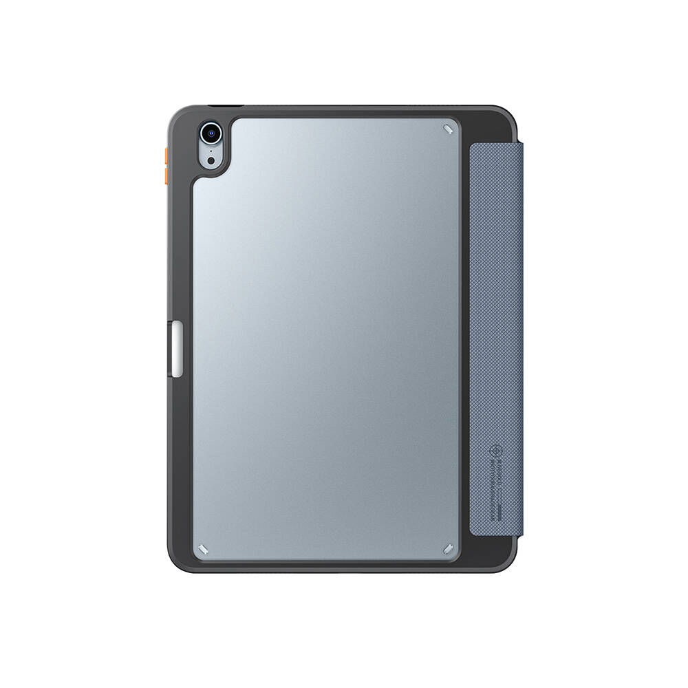 Apple iPad Air 11 2024 Kılıf SkinArma Kabartma Baskı Tasarımlı 360 Tam Koruma Arkası Şeffaf Standlı Gamma Kılıf - Görsel 4