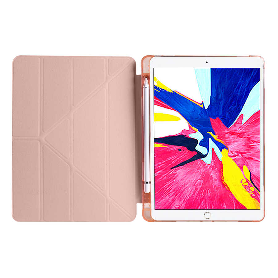 Apple iPad Pro 10.5 (7.Nesil) Kılıf Zore Tri Folding Kalem Bölmeli Standlı Kılıf - Görsel 6