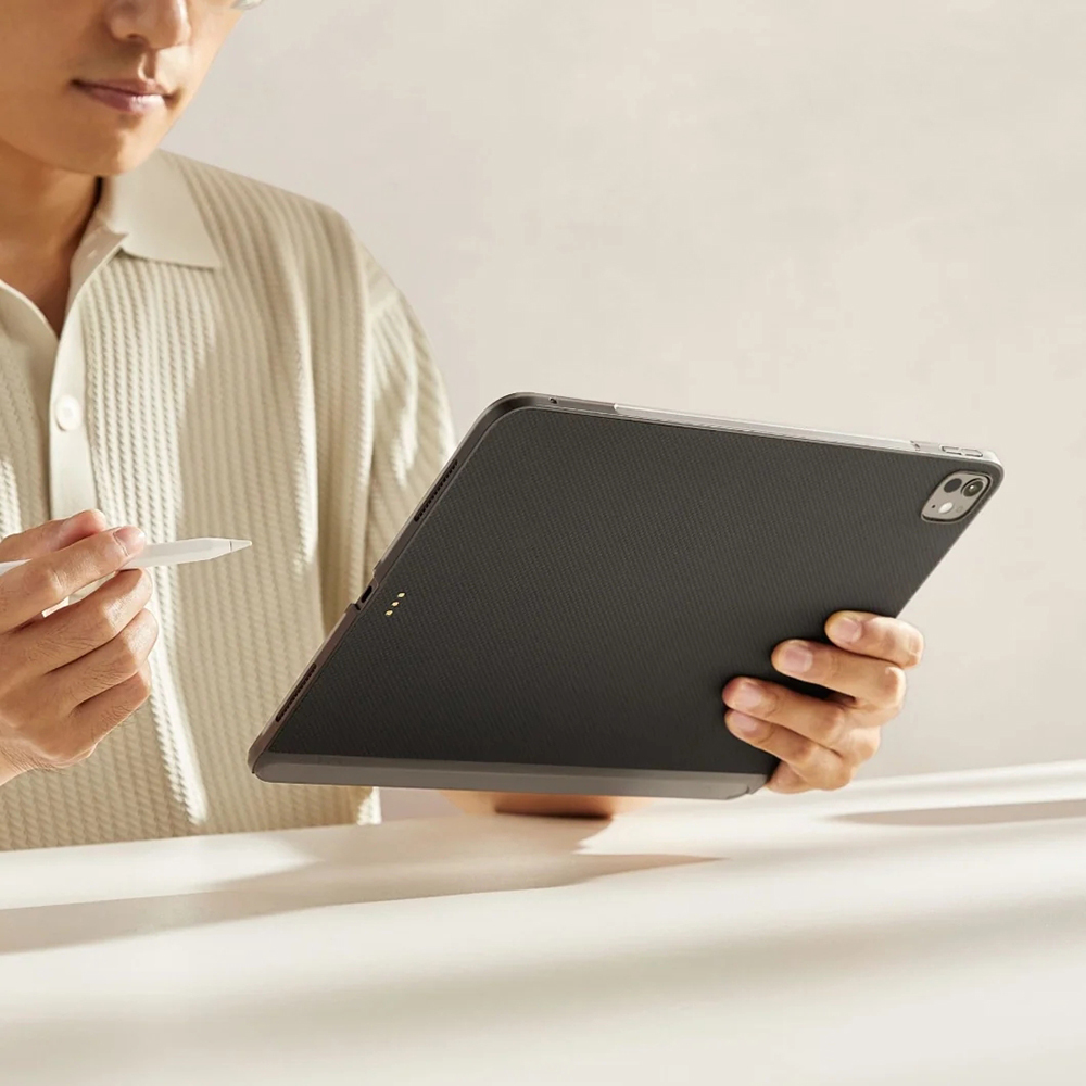 Apple iPad Pro 11 2024 Kılıf Aramid Fiber Pitaka Ultra-Slim Classic Serisi Tablet Kapak - Görsel 7