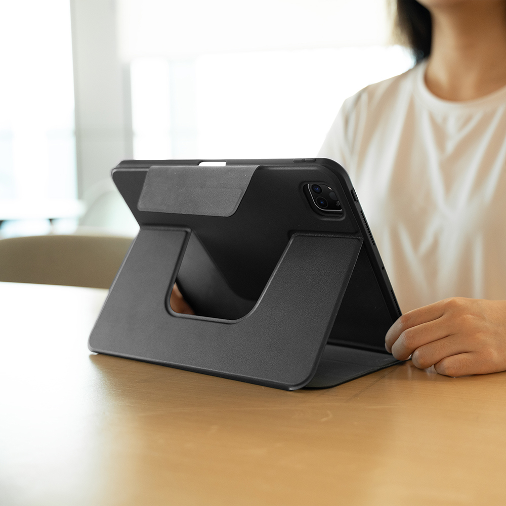 Apple iPad Pro 11 2024 Raptic Spin Detachable Folio PU Ayrılabilir Kalem Bölmeli Standlı Kılıf - Görsel 20