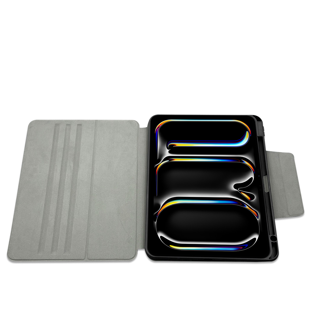 Apple iPad Pro 11 2024 Raptic Spin Detachable Folio PU Ayrılabilir Kalem Bölmeli Standlı Kılıf - Görsel 4