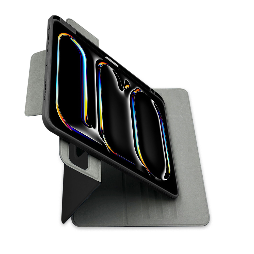 Apple iPad Pro 11 2024 Raptic Spin Detachable Folio PU Ayrılabilir Kalem Bölmeli Standlı Kılıf - Görsel 6