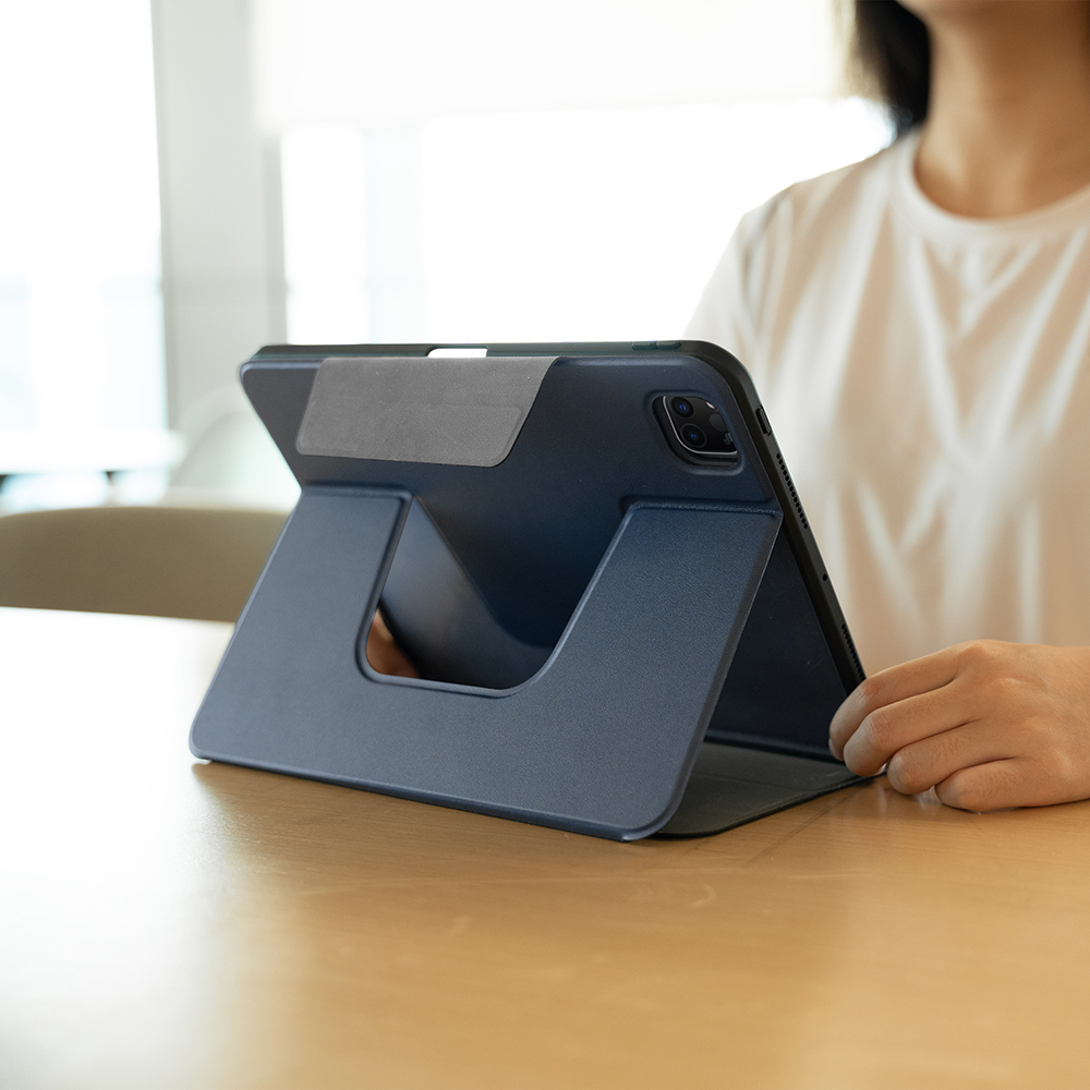 Apple iPad Pro 11 2024 Raptic Spin Detachable Folio PU Ayrılabilir Kalem Bölmeli Standlı Kılıf - Görsel 25