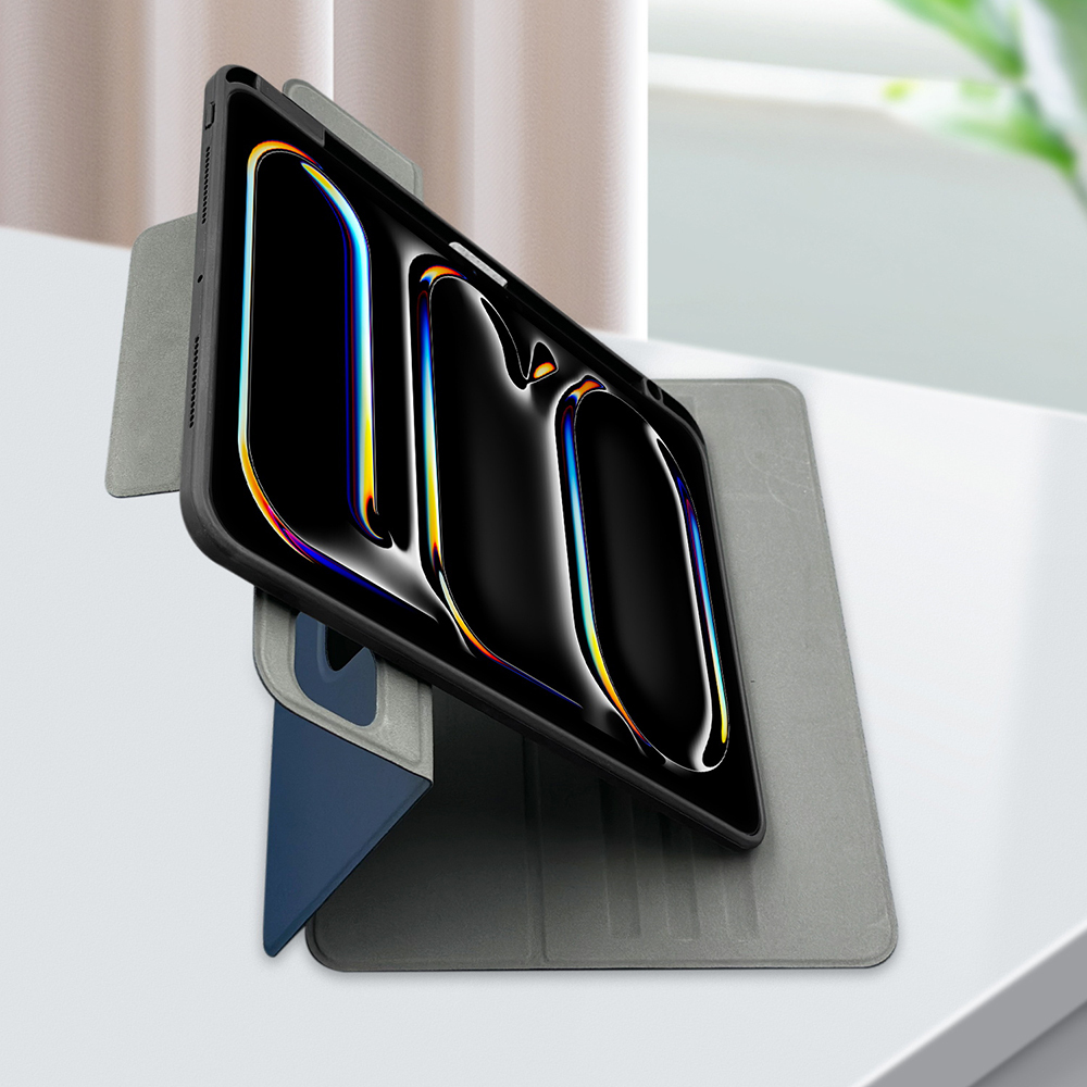 Apple iPad Pro 11 2024 Raptic Spin Detachable Folio PU Ayrılabilir Kalem Bölmeli Standlı Kılıf - Görsel 16
