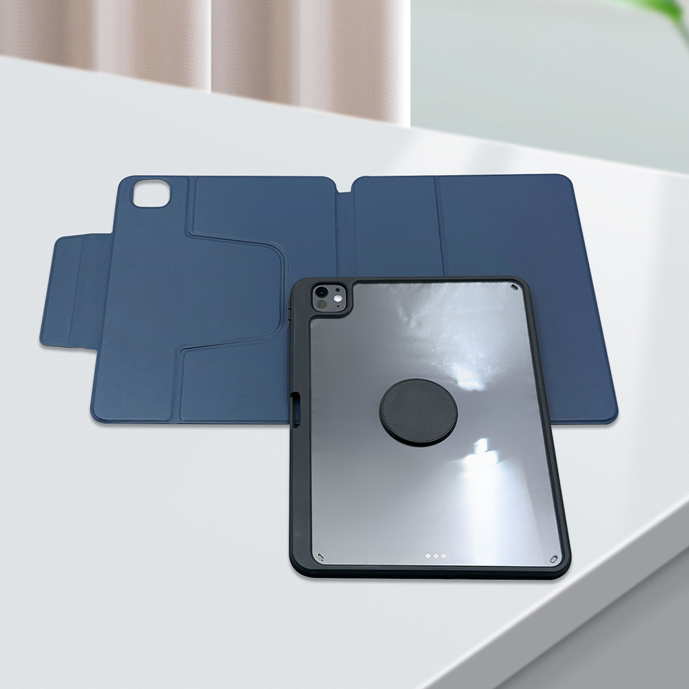 Apple iPad Pro 11 2024 Raptic Spin Detachable Folio PU Ayrılabilir Kalem Bölmeli Standlı Kılıf - Görsel 24
