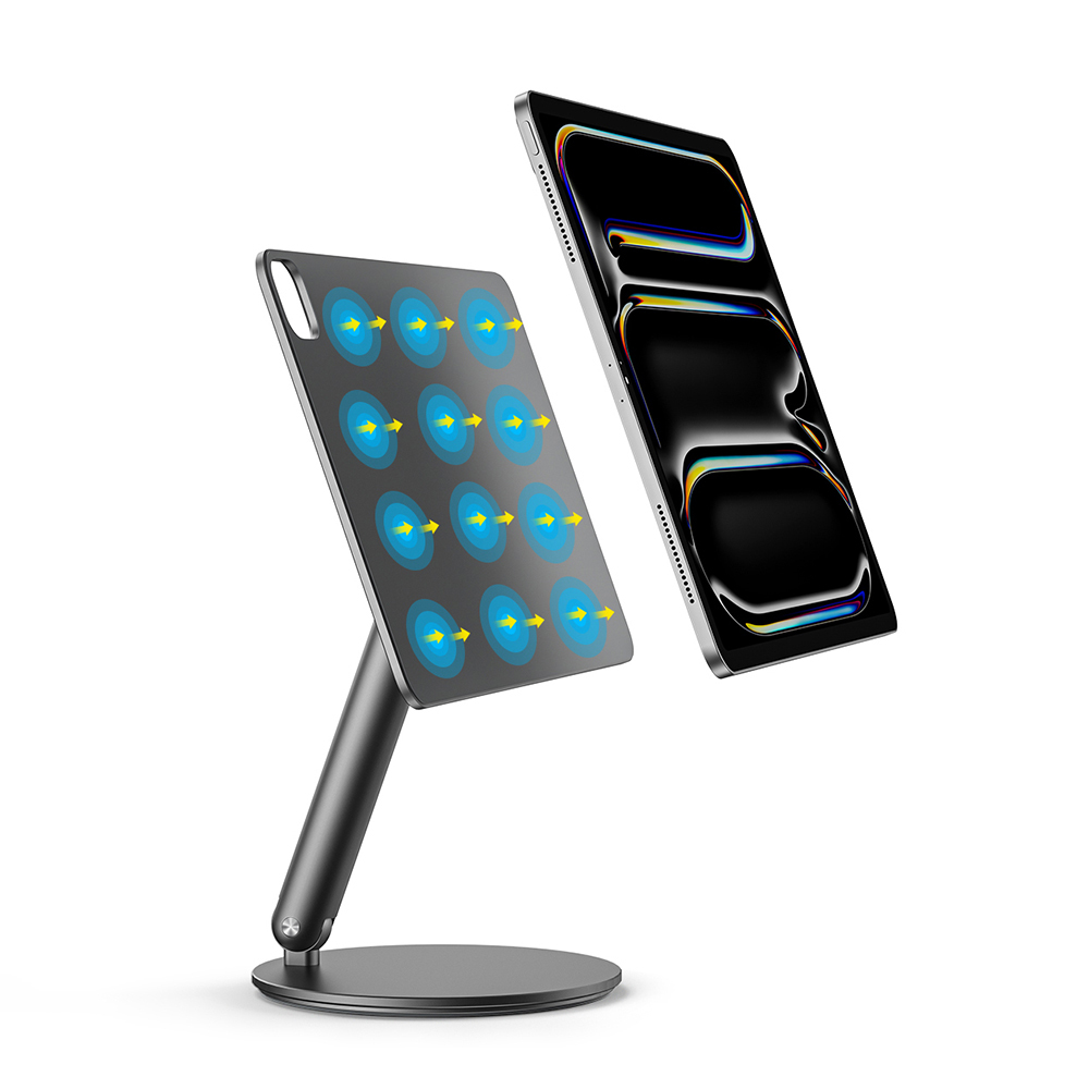 Apple iPad Pro 13 2025 M5 Wiwu ZM-310 360 Derece Dönebilen Magnetik Başlıklı Tablet Standı - Görsel 9