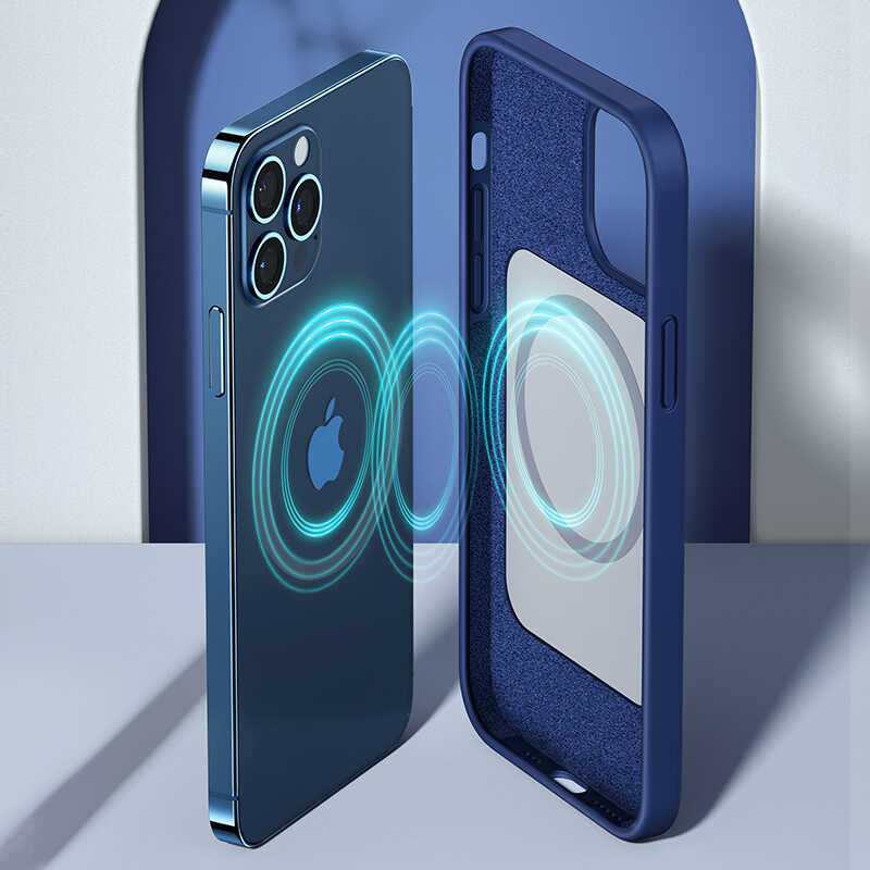 Apple iPhone 12 Pro Max Kılıf Benks M-safe Magnetic Original Apple MFI Certified Silikon Kapak - Görsel 5