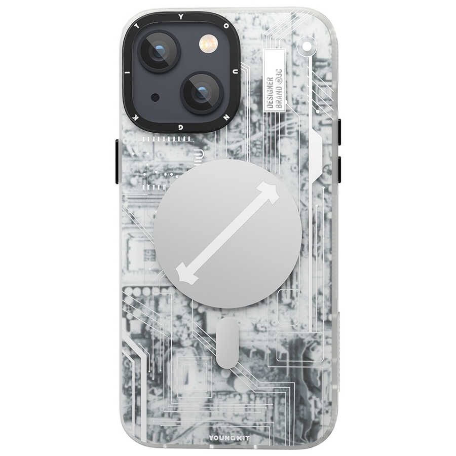 Apple iPhone 13 Kılıf M-safe Şarj Özellikli YoungKit Technology Serisi Kapak