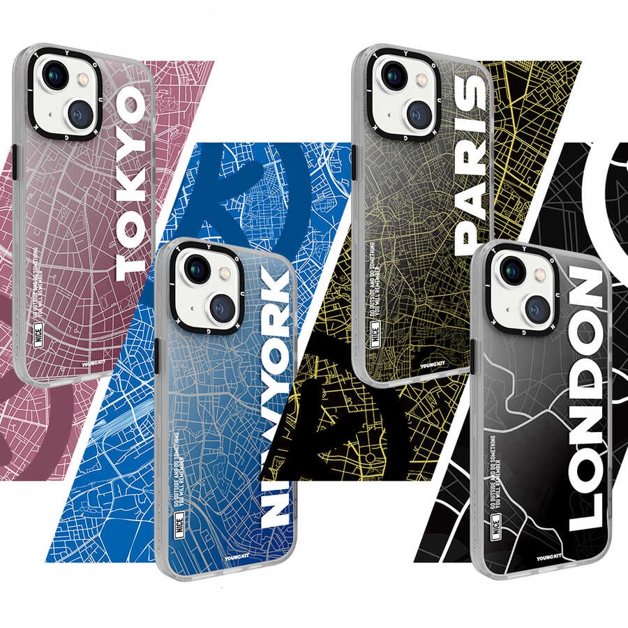 Apple iPhone 13 Kılıf YoungKit World Trip Serisi Kapak - Görsel 9