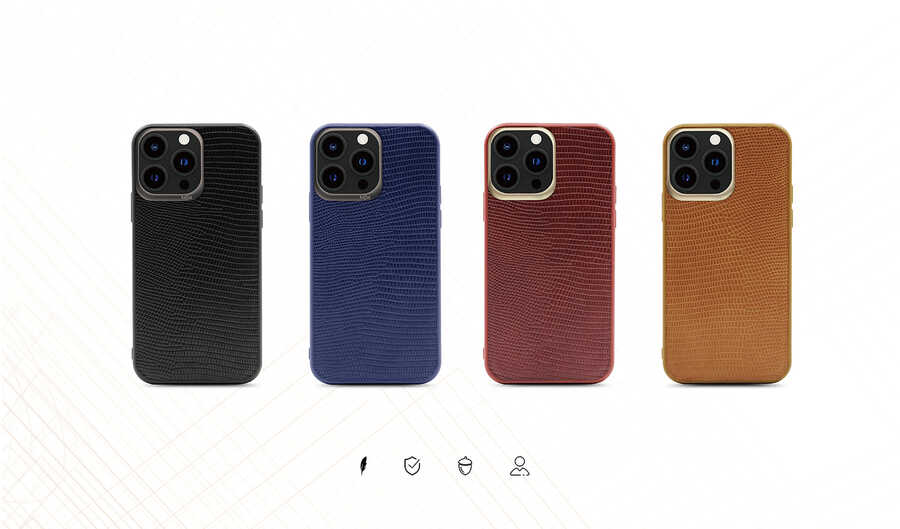 Apple iPhone 13 Pro Kılıf Kajsa Preppie Collection Pu Deri Kapak - Görsel 4