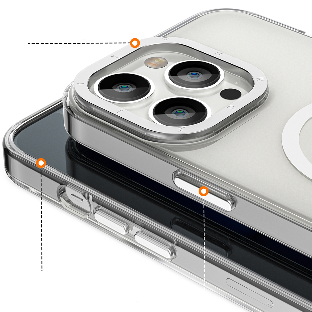 Apple iPhone 13 Pro Kılıf M-safe Şarj Özellikli Youngkit Coloured Glaze Serisi Kapak - Görsel 3