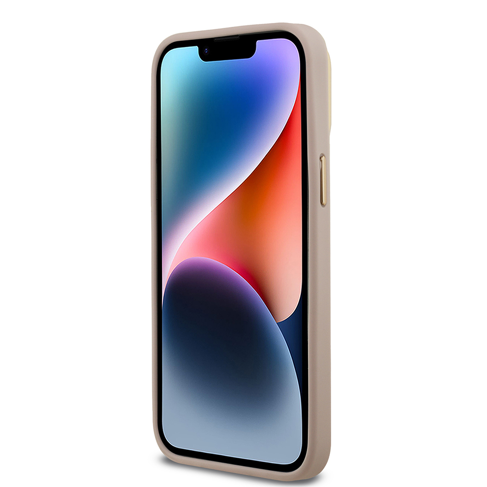 Apple iPhone 13 Pro Max Kılıf Guess Orjinal Lisanslı PU Deri 4G Desenli Metal Büyük 4G ve Yazı Logolu Kamera Standlı Kapak - Görsel 12