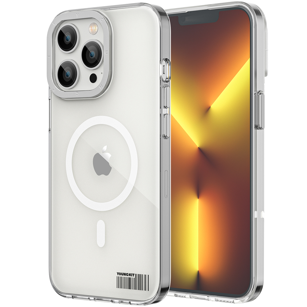 Apple iPhone 13 Pro Max Kılıf M-safe Şarj Özellikli Youngkit Coloured Glaze Serisi Kapak