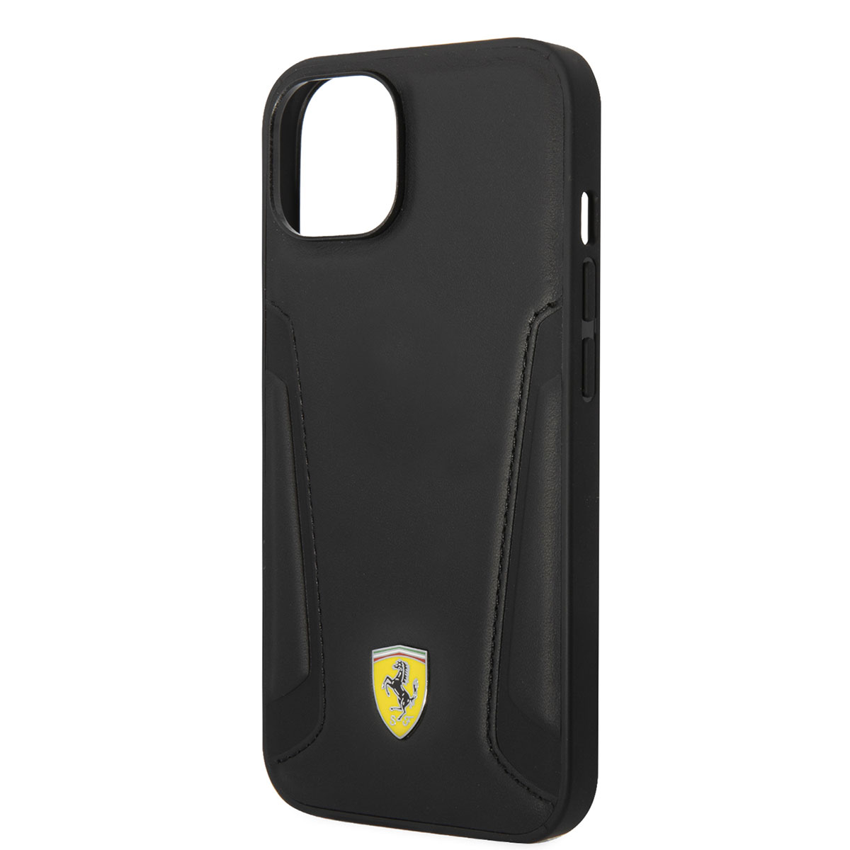 Apple iPhone 14 Kılıf Ferrari M-safe Şarj Özellikli Deri Kenarları Damgalı Dizayn Kapak - Görsel 5