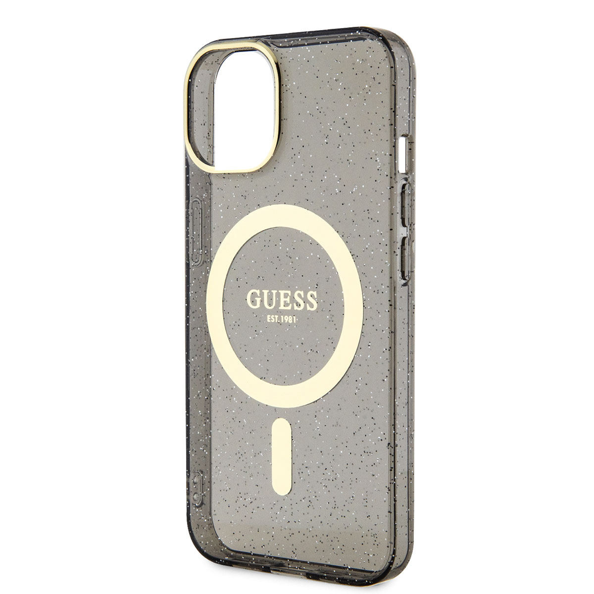 Apple iPhone 14 Kılıf GUESS M-safe Şarj Özellikli Glitter Kapak