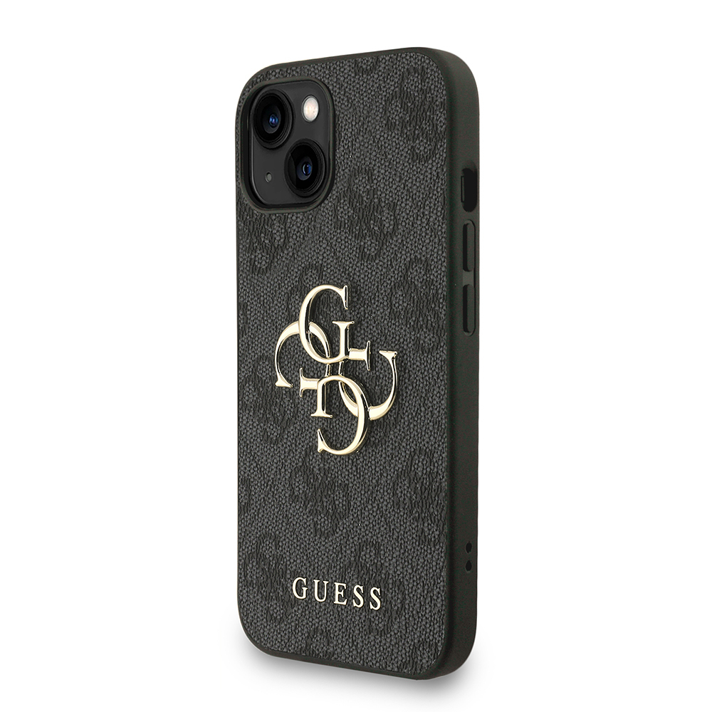 Apple iPhone 14 Kılıf Guess Orjinal Lisanslı PU Deri Bilek Askı İpli Metal Büyük 4G ve Yazı Logolu Kapak - Görsel 10