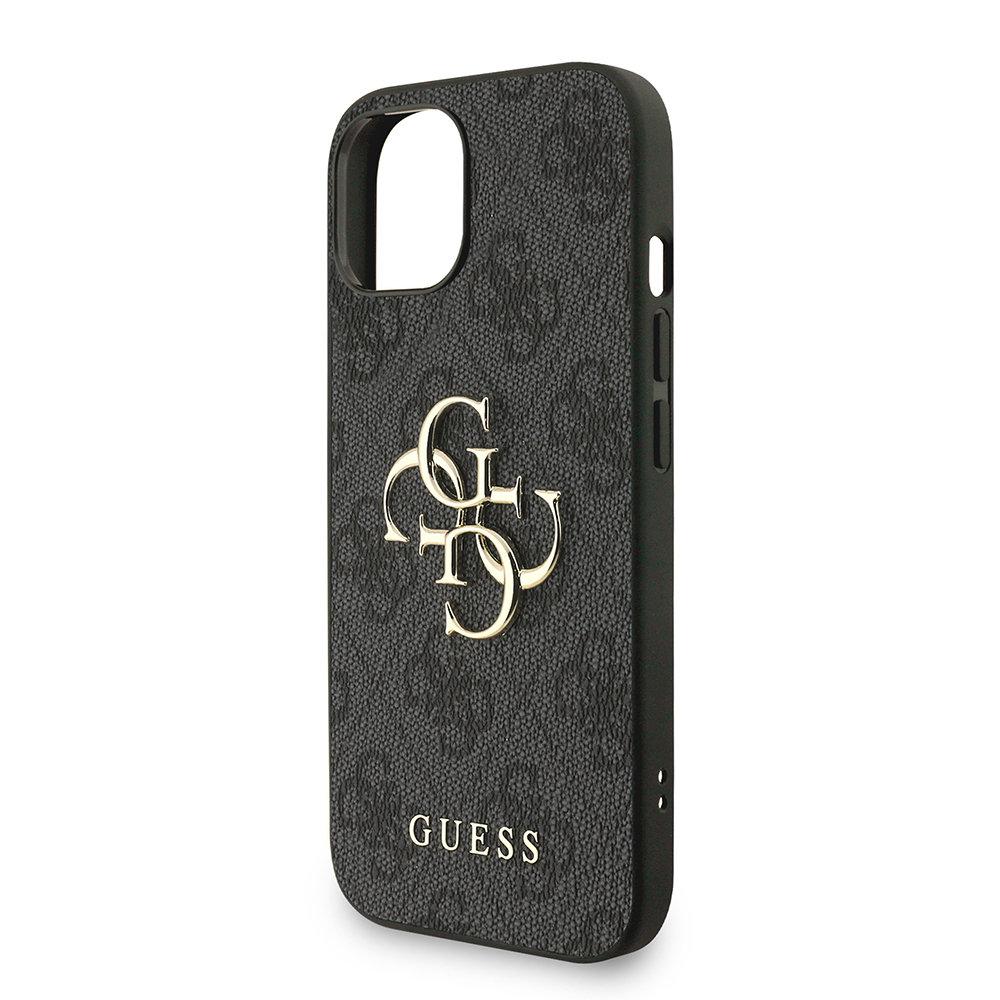 Apple iPhone 14 Kılıf Guess Orjinal Lisanslı PU Deri Bilek Askı İpli Metal Büyük 4G ve Yazı Logolu Kapak - Görsel 13
