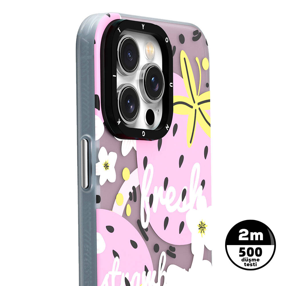 Apple iPhone 14 Kılıf M-safe Şarj Özellikli Yaz Meyvesi Desenli Youngkit Fruity Flavour Serisi Kapak - Görsel 6