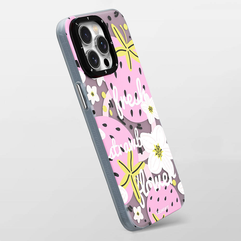 Apple iPhone 14 Kılıf M-safe Şarj Özellikli Yaz Meyvesi Desenli Youngkit Fruity Flavour Serisi Kapak - Görsel 7