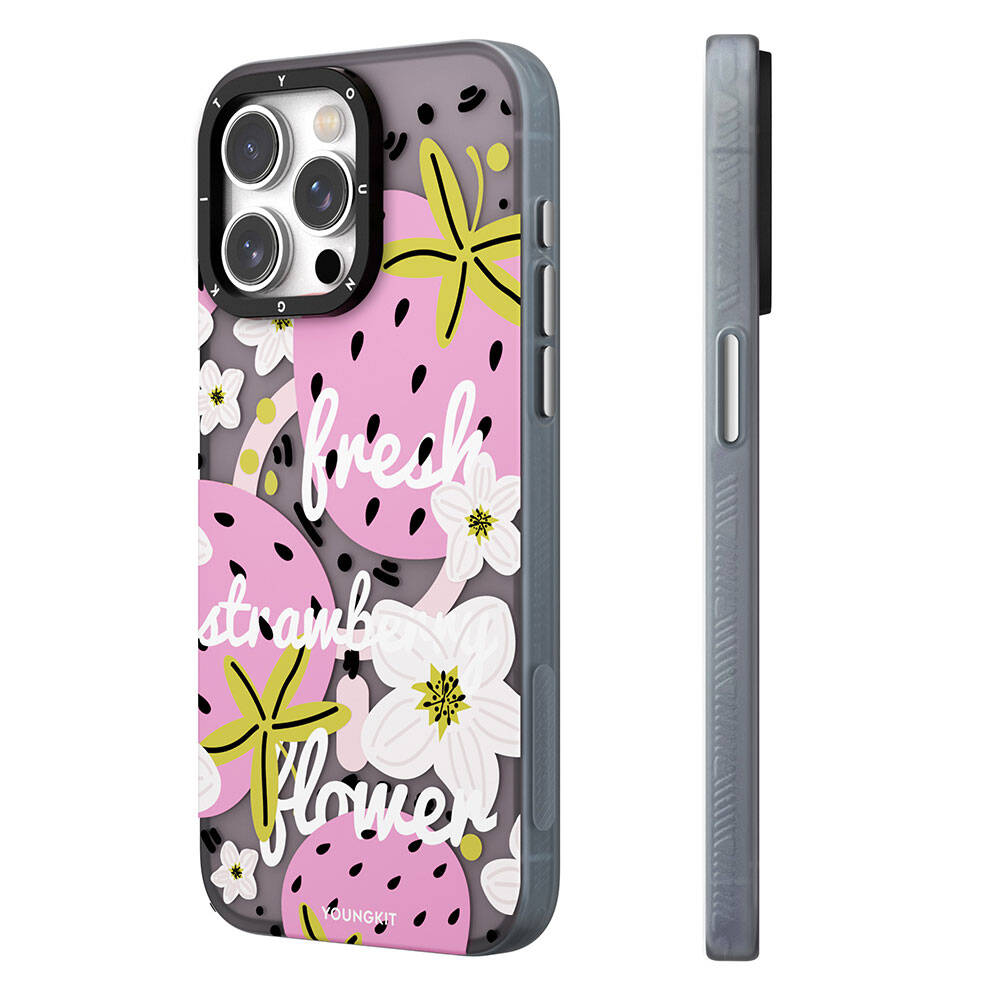 Apple iPhone 14 Kılıf M-safe Şarj Özellikli Yaz Meyvesi Desenli Youngkit Fruity Flavour Serisi Kapak - Görsel 4