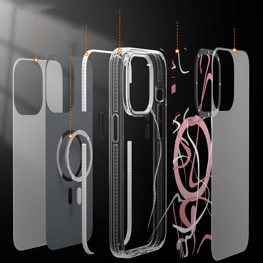 Apple iPhone 14 Kılıf M-safe Şarj Özellikli Youngkit Water-Ink Serisi Kapak - Görsel 4