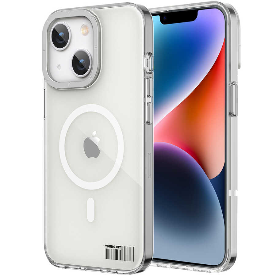Apple iPhone 14 Plus Kılıf M-safe Şarj Özellikli Youngkit Coloured Glaze Serisi Kapak