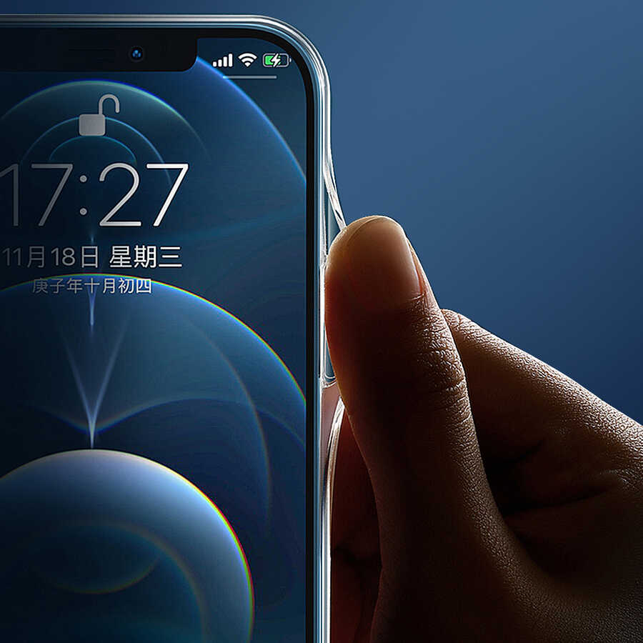 Apple iPhone 14 Plus Wiwu M-safe Şarj Özellikli Lens Korumalı Şeffaf Silikon Kapak