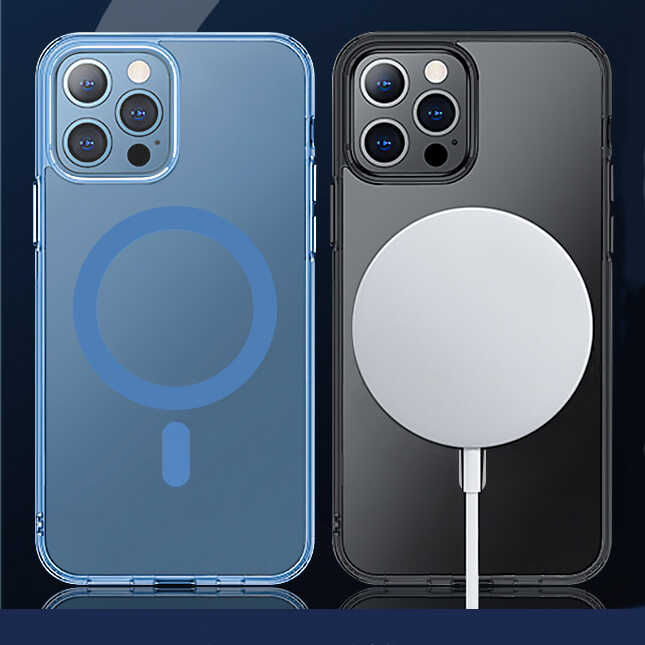 Apple iPhone 14 Plus Wiwu M-safe Şarj Özellikli Lens Korumalı Şeffaf Silikon Kapak