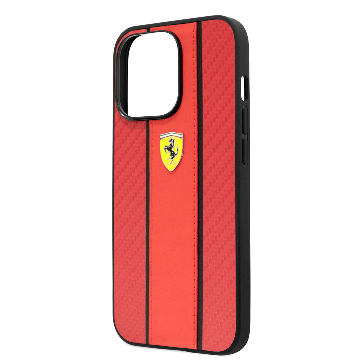 Apple iPhone 14 Pro Kılıf Ferrari PU Deri Ve Karbon Dizayn Kapak - Görsel 5