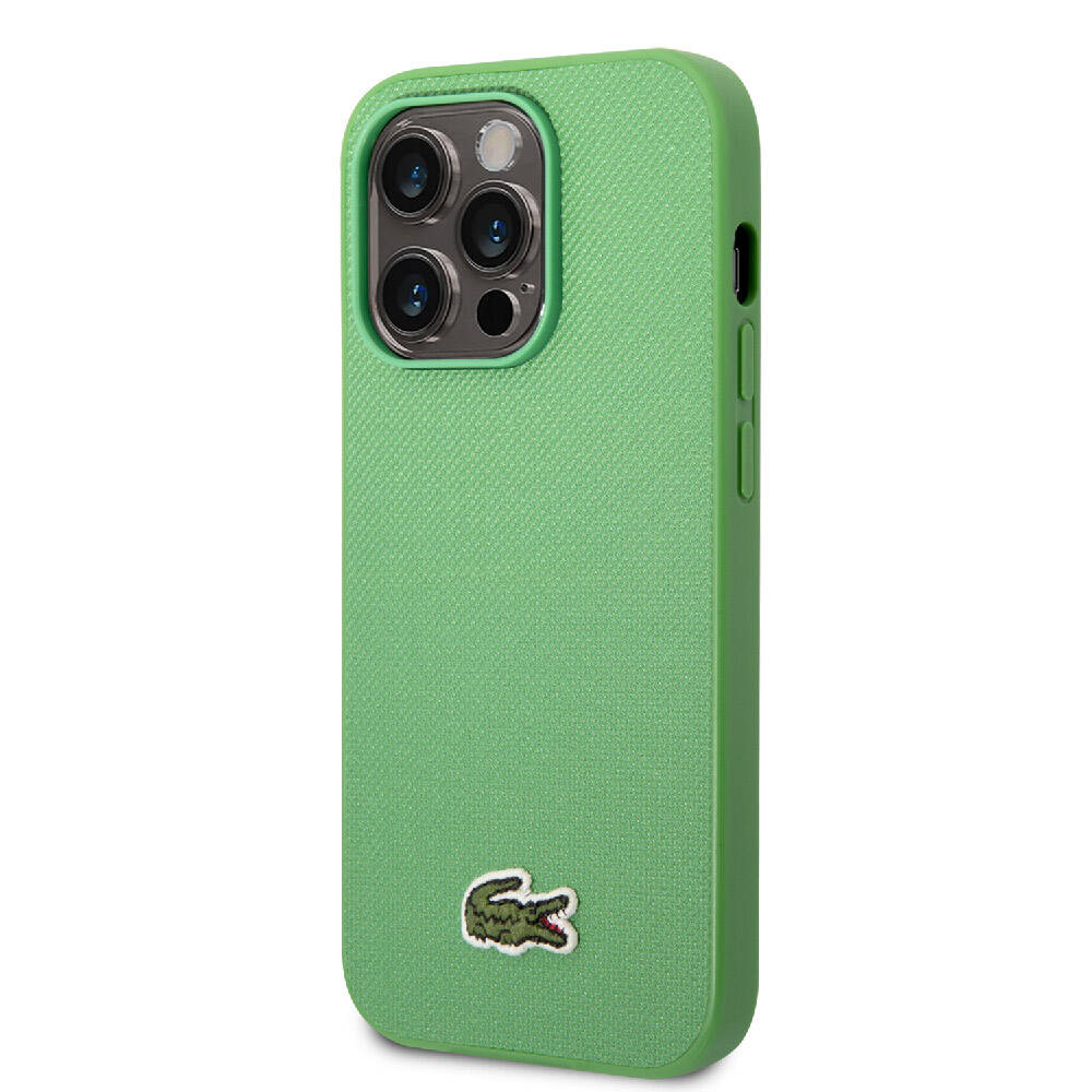 Apple iPhone 14 Pro Kılıf Lacoste Orjinal Lisanslı PU Pike Desenli Arka Yüzey İkonik Timsah Dokuma Logolu Kapak - Görsel 9