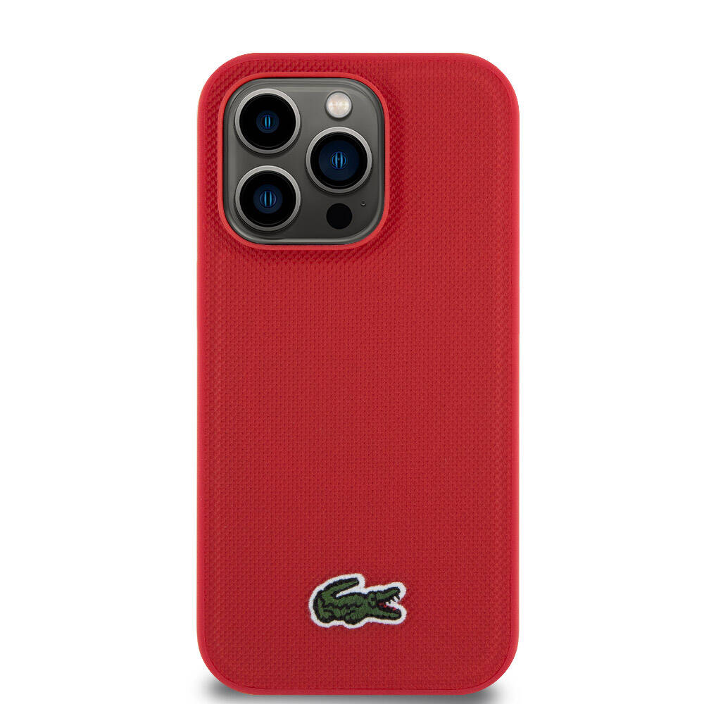 Apple iPhone 14 Pro Kılıf Lacoste Orjinal Lisanslı PU Pike Desenli Arka Yüzey İkonik Timsah Dokuma Logolu Kapak - Görsel 17