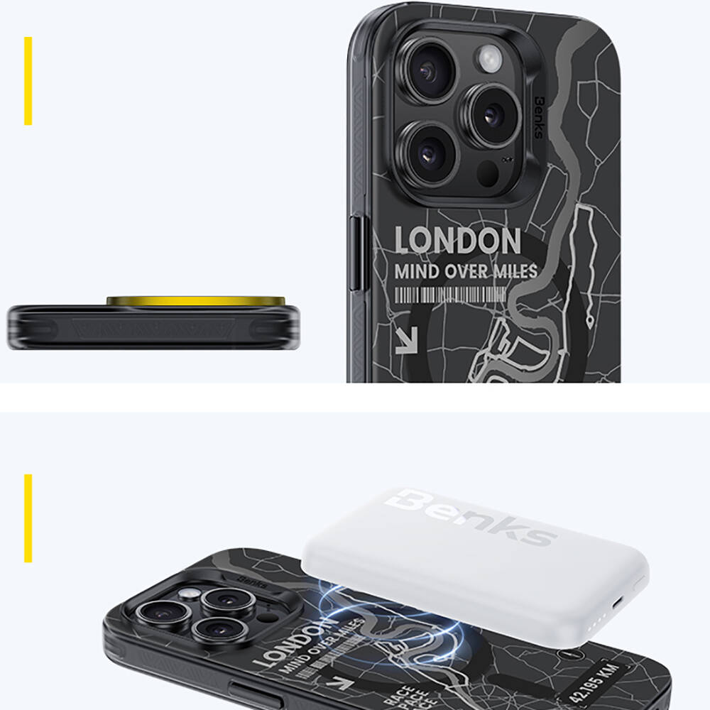 Apple iPhone 14 Pro Kılıf M-safe Şarj Özellikli Benks City Serisi Kapak