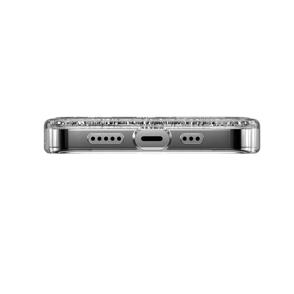 Apple iPhone 14 Pro Kılıf M-safe Şarj Özellikli Parlayan Simli Şeffaf Lisanslı Switcheasy Starfield-M Kapak - Görsel 4