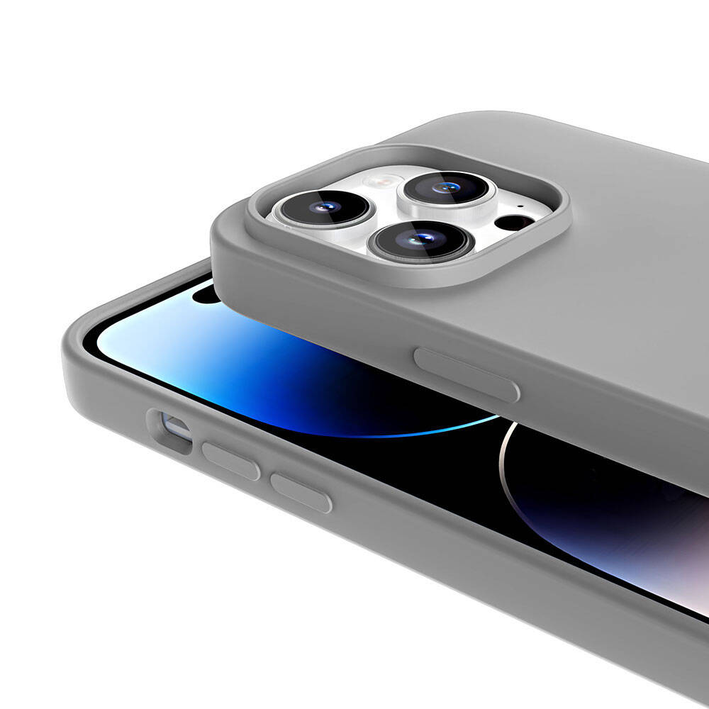 Apple iPhone 14 Pro Kılıf M-safe Şarj Özellikli Sıvı Teknolojili Silinebilir Sert Zore Kivi Kapak - Görsel 4