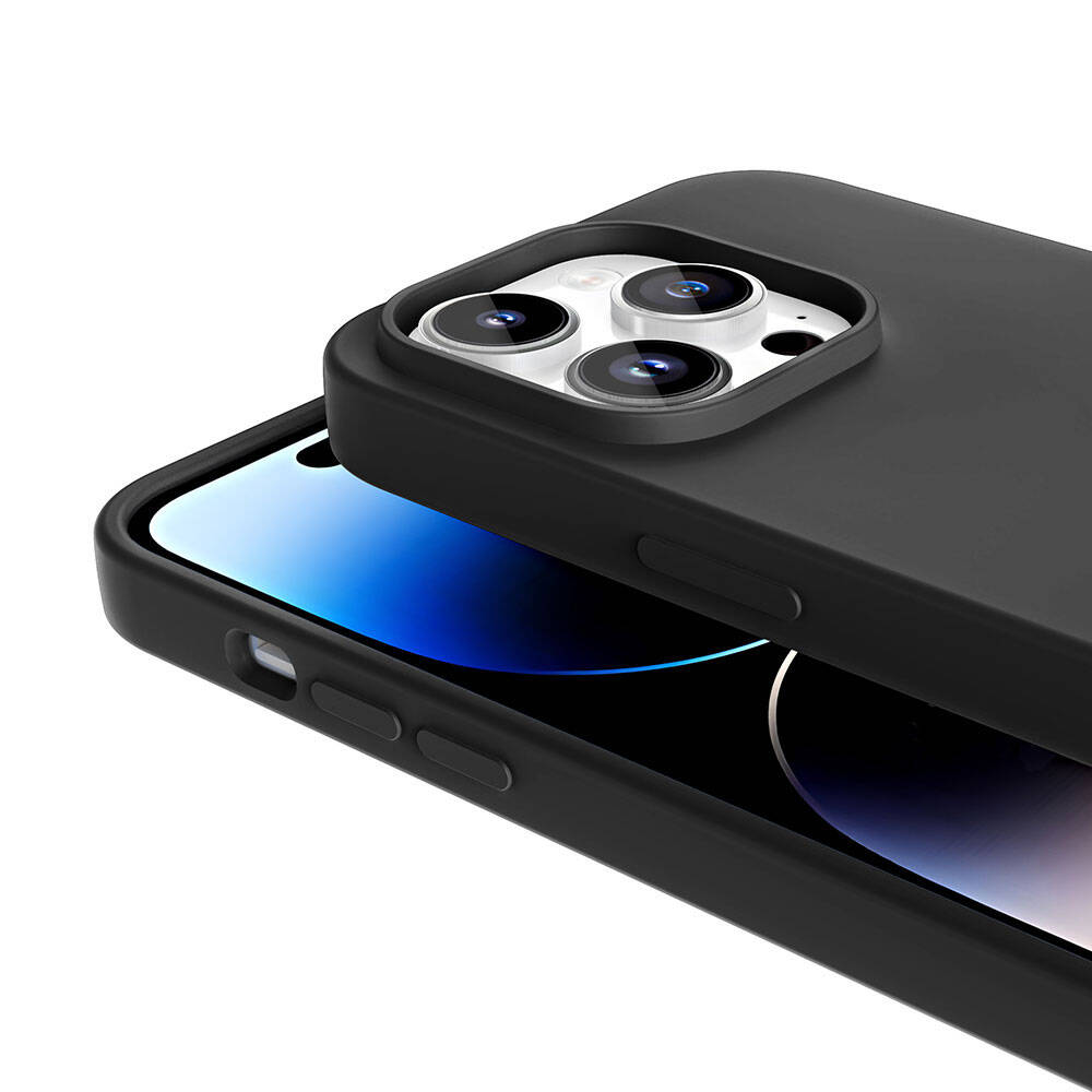 Apple iPhone 14 Pro Kılıf M-safe Şarj Özellikli Sıvı Teknolojili Silinebilir Sert Zore Kivi Kapak - Görsel 2