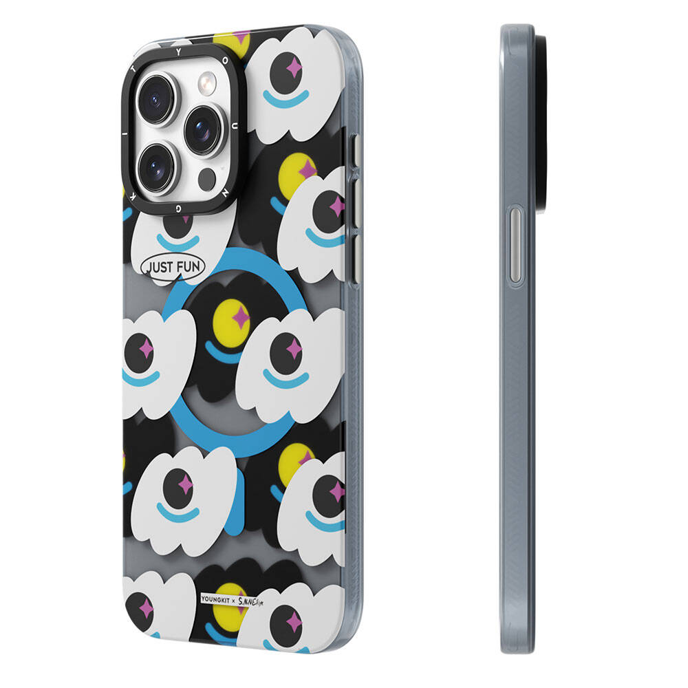 Apple iPhone 14 Pro Kılıf M-safe Şarj Özellikli Youngkit Happy View Serisi Kapak