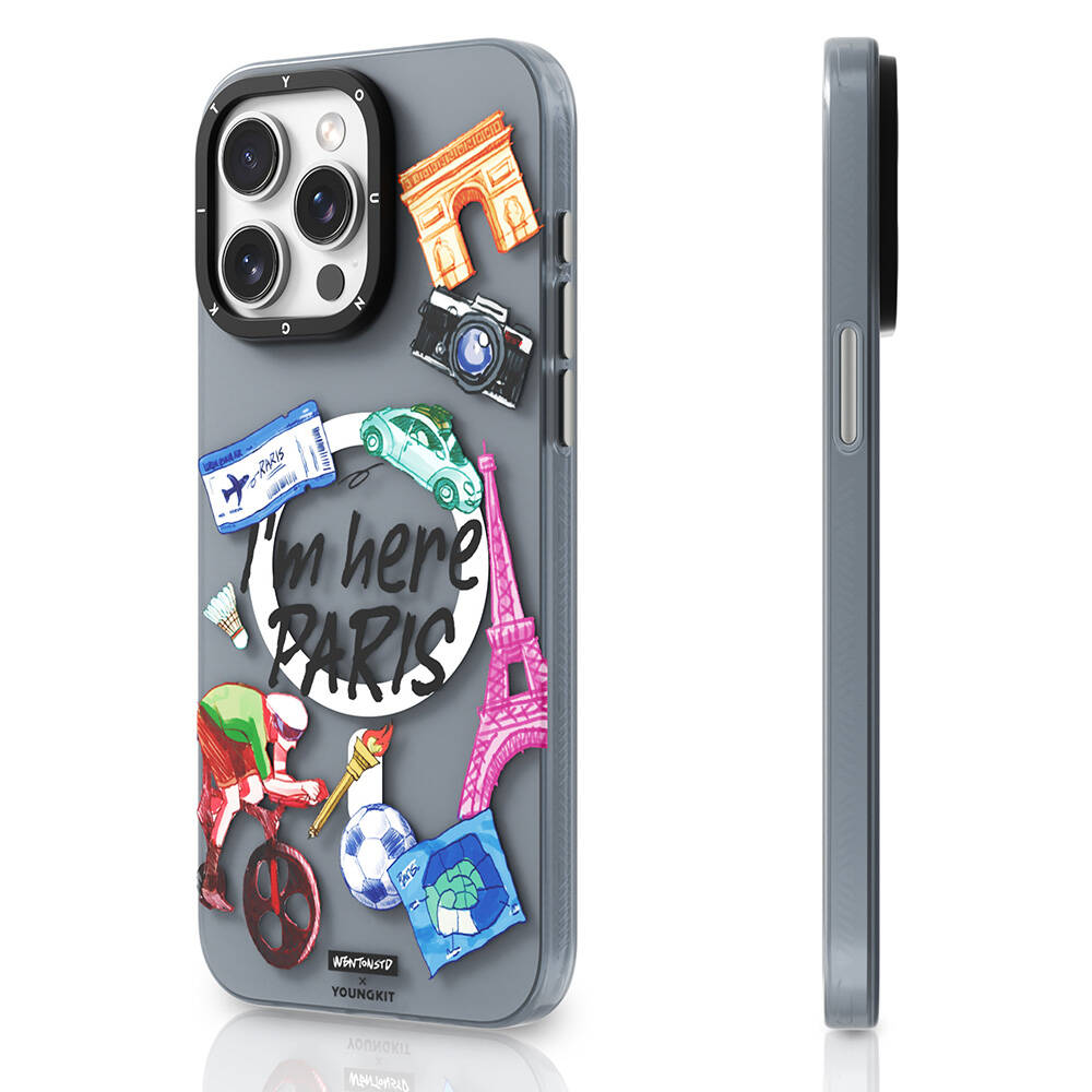 Apple iPhone 14 Pro Kılıf M-safe Şarj Özellikli Youngkit in Paris Serisi Kapak