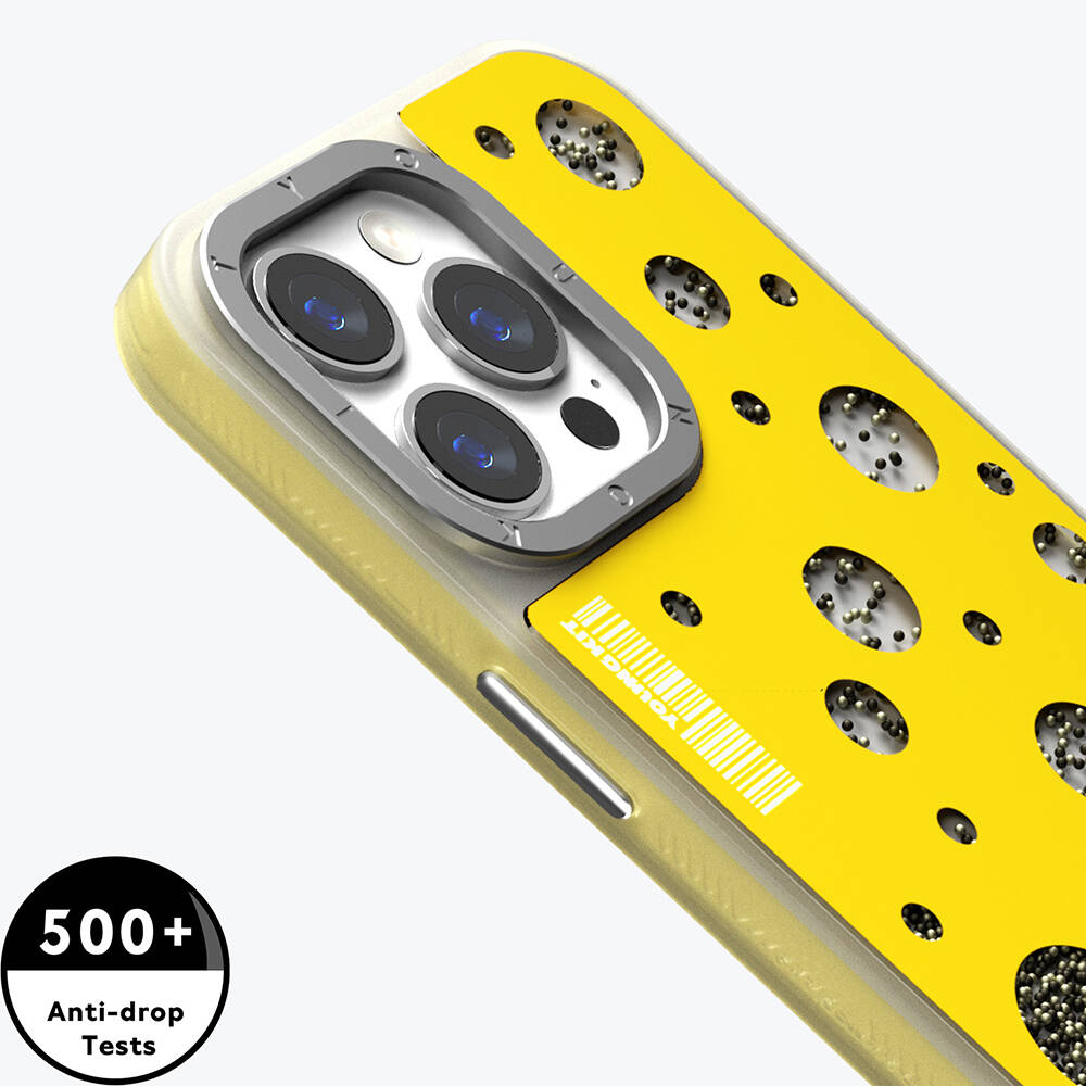 Apple iPhone 14 Pro Kılıf M-safe Şarj Özellikli Youngkit Quicksand Beads Serisi Kapak - Görsel 10